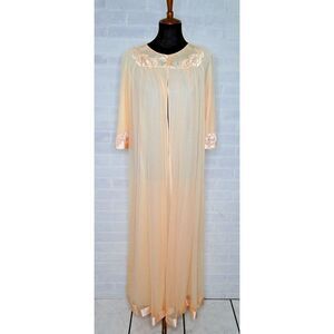 Vintage 60s GOSSARD ARTEMIS‎ Nylon Peignoir Night gown cover Lingerie Medium